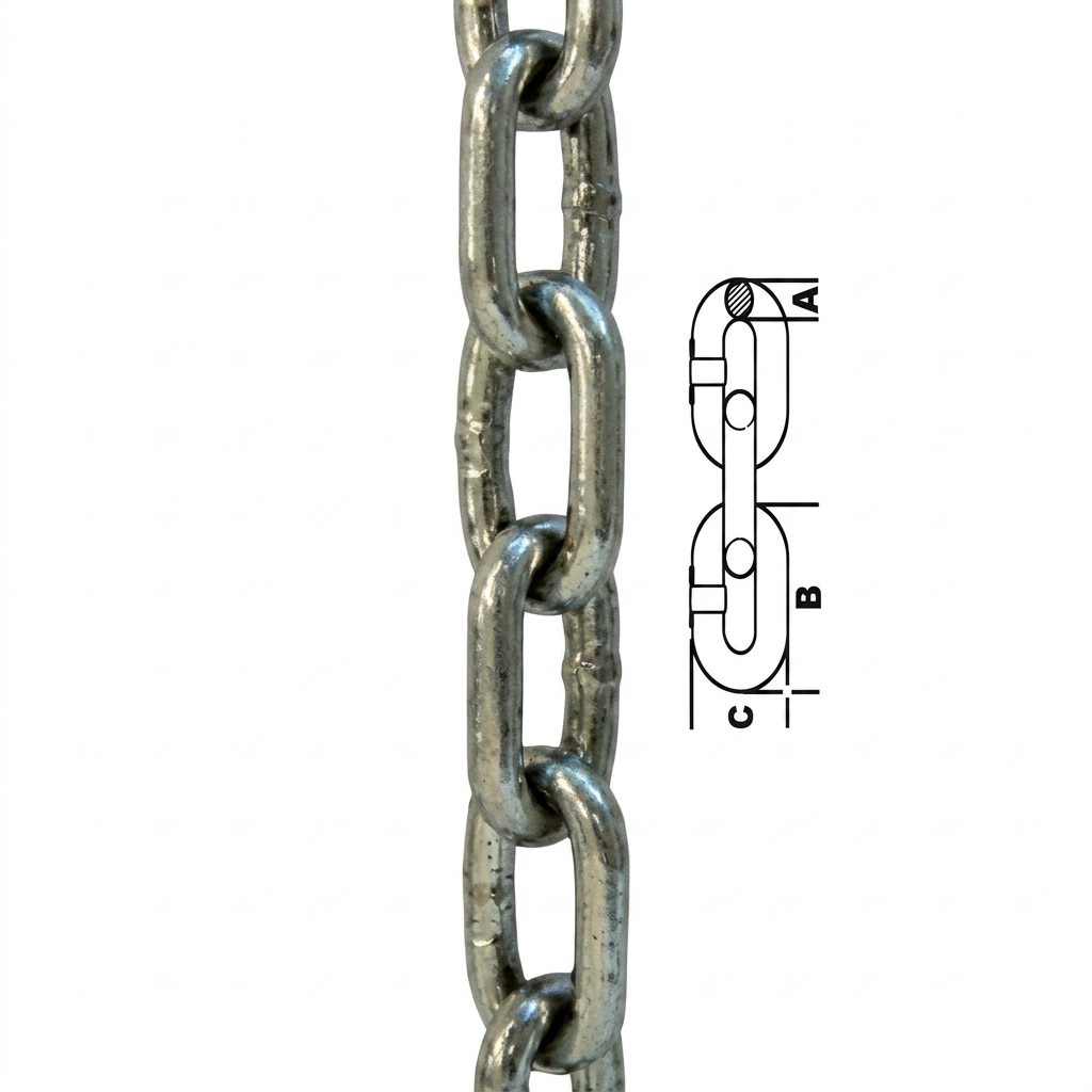 Corrente de Elo Longo Aço Inoxidável AISI 316L